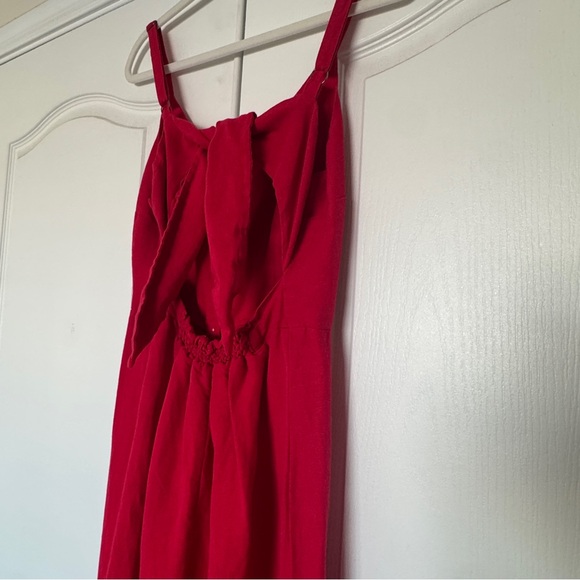 Rails Teresa Jumpsuit in Cayenne Red - Linen Blend - Wide Leg - Size M - Picture 4 of 9